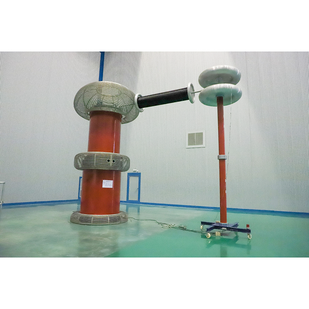 Impulse generator stack in high-voltage test bay